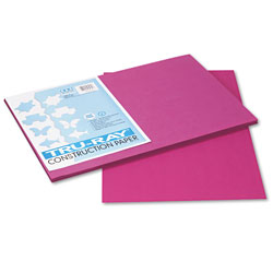Pacon Tru-Ray Construction Paper, 76 lbs., 12 x 18, Magenta, 50 Sheets/Pack