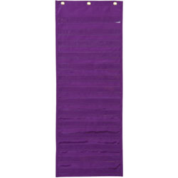 Pacon Pocket Chart, Dry Erase Activity, 13 in x 34 in, Purple