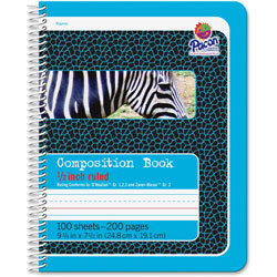 Pacon Spiral bound Compostion book, 9-3/4 in x 7-1/2 in, 100SH/PK, WE