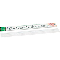 Pacon Dry Erase Sentence Strips, 24 x 3, White, 30/Pack