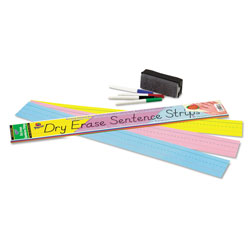Pacon Dry Erase Sentence Strips, 24 x 3, Assorted: Blue/Pink/Yellow, 30/Pack
