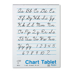 Pacon Chart Tablets, 1 in Presentation Rule, 24 x 32, 25 Sheets