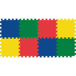 Pacon Colors Carpet Tile, Wonderfoam, 12 inWx12 inH, 4 EA/ST, AST