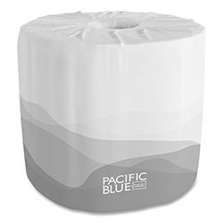 Pacific Blue Basic Bathroom Tissue, Septic Safe, 2-Ply, White, 550 Sheets/Roll, 80 Rolls/Carton