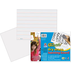 Pacon Dry Erase learning Boards, Ruled,11 inx8-1/4 in, 30/CT, White