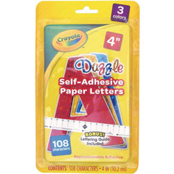 Pacon Self-adhesive Paper Letters - Self-adhesive - 4 in Height - Assorted - Paper