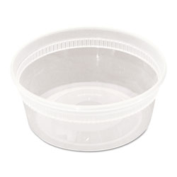 Pactiv DELItainer Microwavable Combo, Clear, 8 oz, 1.13 x 2.8 x 1.33, 240/Carton (PACYL2508)