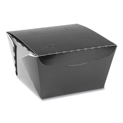 Pactiv EarthChoice OneBox Paper Box, 46 oz, 4.5 x 4.5 x 3.25, Black, 200/Carton