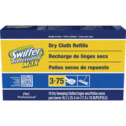 Swiffer Sweeper Max/XL Dry Cloth Refills, White, 16 Per Box