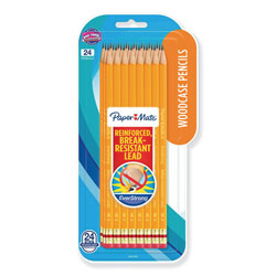 Papermate® EverStrong #2 Pencils, HB (#2), Black Lead, Gold Barrel, Dozen