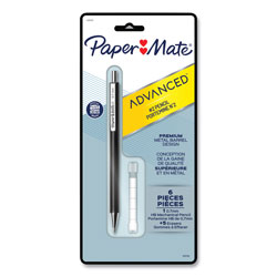 Papermate® Advanced Mechanical Pencils, 0.7 mm, HB (#2), Black Lead, Black Barrel
