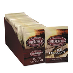 PapaNicholas Premium Hot Cocoa, Dutch Chocolate, 24/Carton