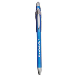 Papermate® FlexGrip Elite Retractable Ballpoint Pen, Fine 0.8mm, Blue Ink/Barrel, Dozen