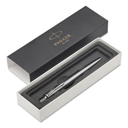 Parker Jotter Retractable Ballpoint Pen Gift Box, 0.5mm, Blue Ink, Stainless Steel Barrel
