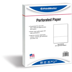 Paris Business Forms Perforated Office Paper, 8 1/2 inx11 in, White
