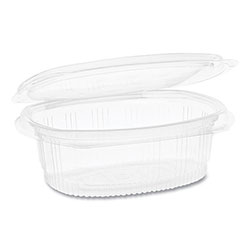 Pactiv EarthChoice PET Hinged Lid Deli Container, 4.92 x 5.87 x 2.48, 16 oz, 1-Compartment, Clear, 200/Carton