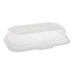 Pactiv OPS Traymate Dome-Style Lids, 17S Shallow Dome, 8.3 x 4.8 x 1.5, Clear, 252/Carton