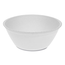 Pactiv Unlaminated Foam Dinnerware, Bowl, 22 oz, White, 504/Carton