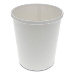 Pactiv Paper Round Food Container, 32 oz, 5.13 in Diameter x 4.5 inh, White, 500/Carton