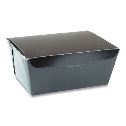 Pactiv EarthChoice OneBox Paper Box, 66 oz, 6.5 x 4.5 x 3.25, Black, 160/Carton