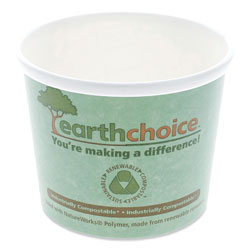 Pactiv EarthChoice Compostable Container, Medium Soup, 12 oz, 3.63 in Diameter x 3.63 inh, Teal, 500/Carton