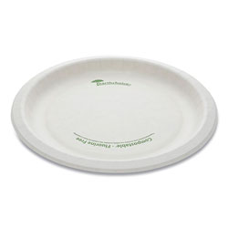 Pactiv EarthChoice Pressware Compostable Dinnerware, Plate, 9 in Diameter, White, 450/Carton