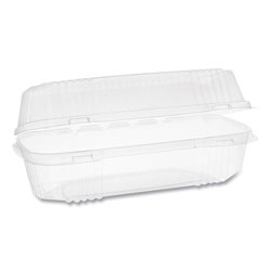 Pactiv ClearView SmartLock Food Containers, Hoagie Container, 27 oz, 9.25 x 4.5 x 3, Clear, 250/Carton