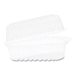 Pactiv Hinged Lid Container, 6 in Pie Wedge, 4.5 x 4.5 x 2.5, Clear, 510/Carton