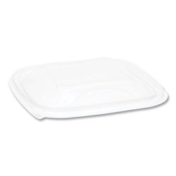 Pactiv EarthChoice PET Container Lids, For 8/12/16 oz Container Bases, 5.5 x 5.5 x 0.38, Clear, 504/Carton