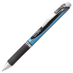 Pentel EnerGel RTX Retractable Gel Pen, Medium 0.7mm, Black Ink, Black/Gray Barrel