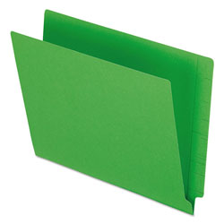 Pendaflex Colored End Tab Folders with Reinforced 2-Ply Straight Cut Tabs, Letter Size, Green, 100/Box (ESSH110DGR)