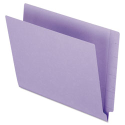Pendaflex Colored End Tab Folders with Reinforced 2-Ply Straight Cut Tabs, Letter Size, Purple, 100/Box (ESSH110DPR)