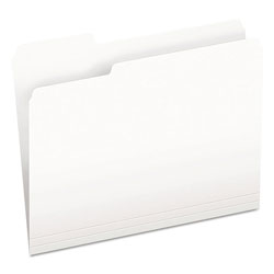 Pendaflex Colored File Folders, 1/3-Cut Tabs, Letter Size, White, 100/Box (ESS15213WHI)