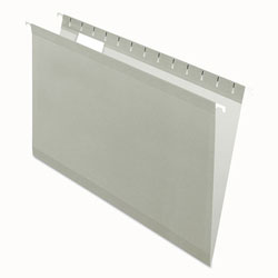 Pendaflex Colored Reinforced Hanging Folders, Legal Size, 1/5-Cut Tab, Gray, 25/Box (ESS415315GRA)