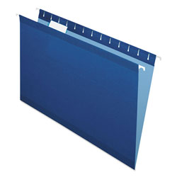 Pendaflex Colored Reinforced Hanging Folders, Legal Size, 1/5-Cut Tab, Navy, 25/Box (ESS415315NAV)