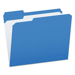 Pendaflex Double-Ply Reinforced Top Tab Colored File Folders, 1/3-Cut Tabs, Letter Size, Blue, 100/Box (ESSR15213BLU)