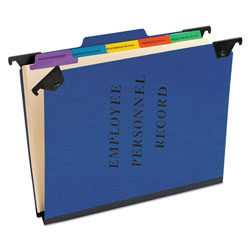 Pendaflex Hanging Style Personnel Folders, 1/3-Cut Tabs, Center Position, Letter Size, Blue