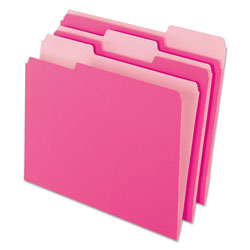 Pendaflex Interior File Folders, 1/3-Cut Tabs, Letter Size, Pink, 100/Box (ESS421013PIN)