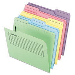 Pendaflex Printed Notes Folder with One Fastener, 1/3-Cut Tabs, Letter Size, Assorted, 30/Pack (ESS45270)