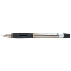 Pentel Quicker Clicker Mechanical Pencil, 0.5 mm, HB (#2.5), Black Lead, Transparent Smoke Barrel