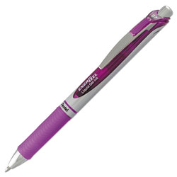 Pentel EnerGel RTX Retractable Gel Pen, Medium 0.7mm, Violet Ink, Violet/Gray Barrel