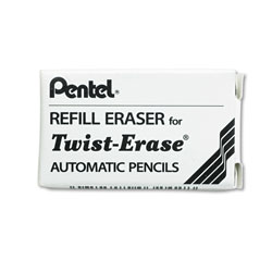 Pentel Eraser Refill for Pentel Twist-Erase Mechanical Pencils, 3/Tube (PENE10)
