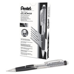 Pentel Twist-Erase CLICK Mechanical Pencil, 0.9 mm, HB (#2.5), Black Lead, Black Barrel
