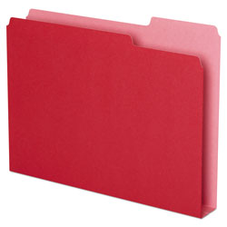 Pendaflex Double Stuff File Folders, 1/3-Cut Tabs, Letter Size, Red, 50/Pack