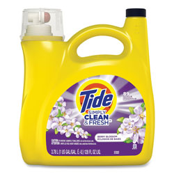 Tide Simply Clean and Fresh Laundry Detergent, Berry Blossom, 89 Loads, 128 oz Pump Bottle