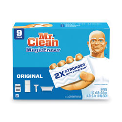 Mr. Clean Magic Eraser, 4.6 x 2.4, 0.7 in Thick, White, 9/Pack