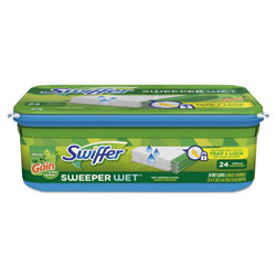 Swiffer Wet Mop Refill Cloths, White, Gain Scent, 24 Per Tub, 6/Case, 144 Cloths Total