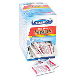 Physicians Care Sinus Decongestant Congestion Medication, 10mg, One Tablet/Pack, 50 Packs/Box
