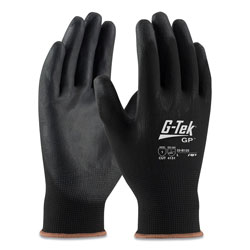 G-Tek® GP Polyurethane-Coated Nylon Gloves, X-Large, Black, 12 Pairs