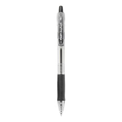 Pilot EasyTouch Retractable Ballpoint Pen, Medium 1mm, Black Ink, Clear Barrel, Dozen